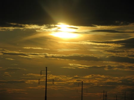 burning sky - cloud, fire, sky, burn, nature