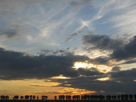 twilight - clouds, nature, sky, twilight