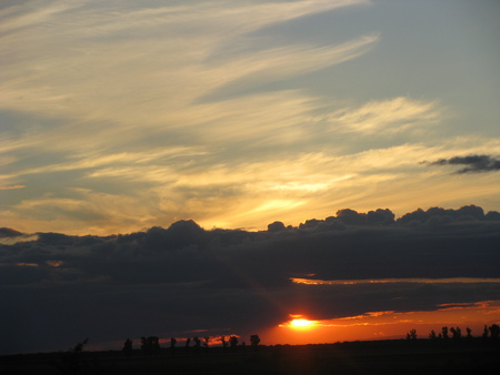 sunset - romania, nature, sunset