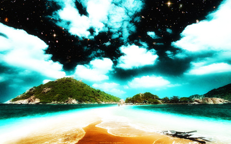 Landscapes - space, mountains, clouds, beach, ocean