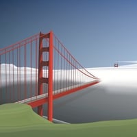 golden gate vector bridge