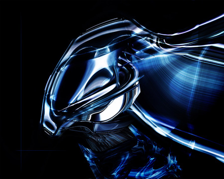 Alien Armor - alien, art, abstract, blue