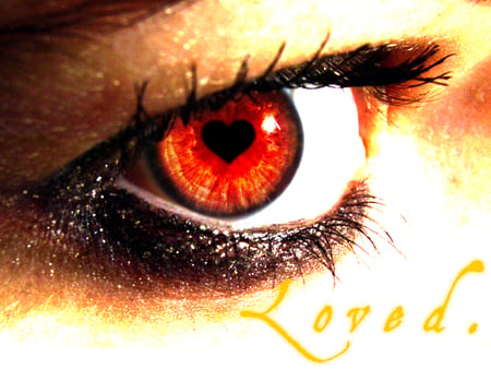 Loved - love, abstract, art, eyes, romance, digital