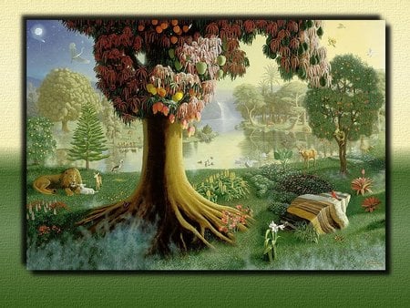 Garden of Eden - garden of eden, andrew annenberg, painting