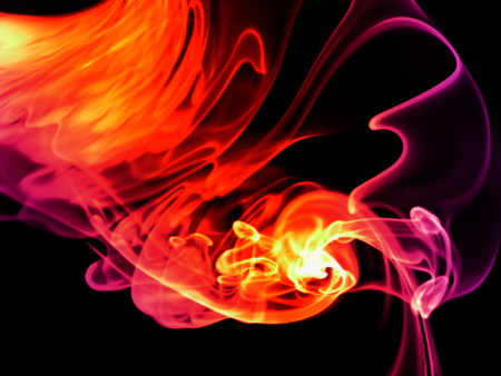 Silent Flame - flames, abstract, smoke