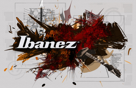 ibanez campaign - flamecaster, ibanez giutars rocks, myklejan