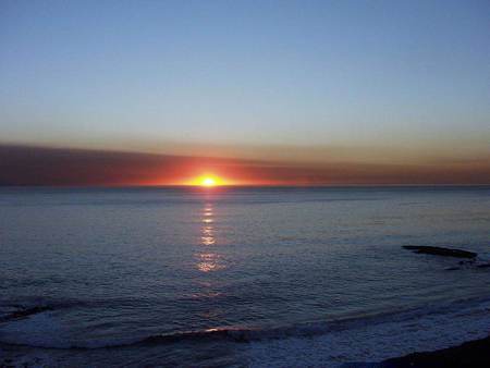 Sunset  - nice, sky, ocean, beautiful, sun, sunset, colors