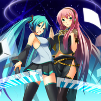 Hatsune Miku and Megurine Luka