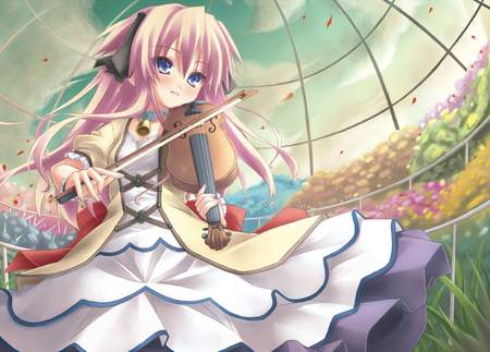 playing for you - cute, pinkhair, anime, other