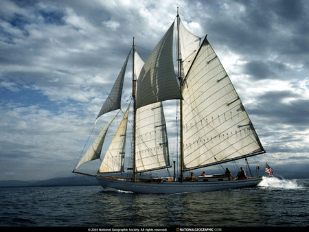 sailing the blue sea - free, the sea, water, sailboat, sky