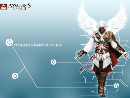 White Assassin - wings, ezio, assassins creed 2