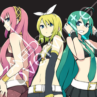 Hatsune Miku, Megurine Luka, and Kagamine Rin