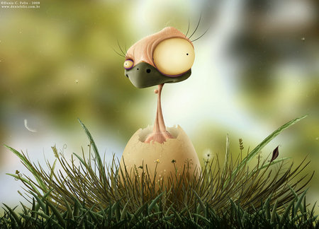 GULP! ANYONE HERE.... - grass, egg, ugly duckling