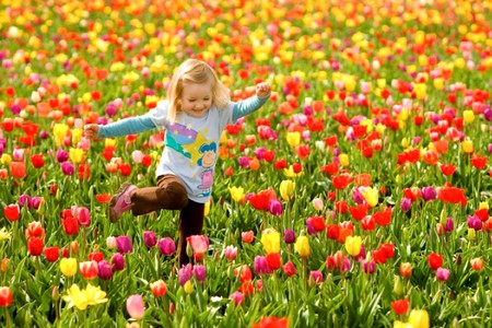 Girl in Flowers - girl in flowers, picture, beautiful