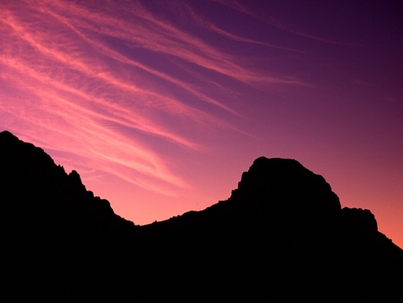 Mountains - colorful sky, mountain