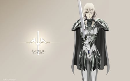 claymore - female, warrior, sowrd, eyes, knight, armor, claymore, anime, sword, blonde