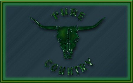 pure - country - grey, framed, green, skull