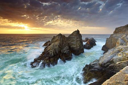 WAVES CRASHING TO SHORE - waves, water, rough, rocks