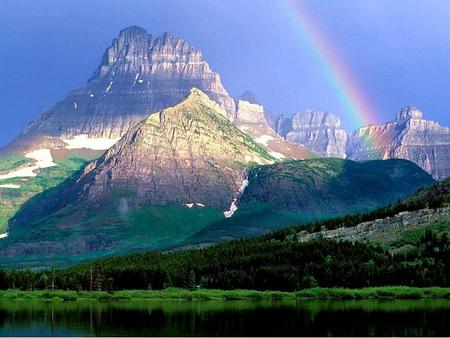 Rainbow - nature, rainbow, sky, mountain