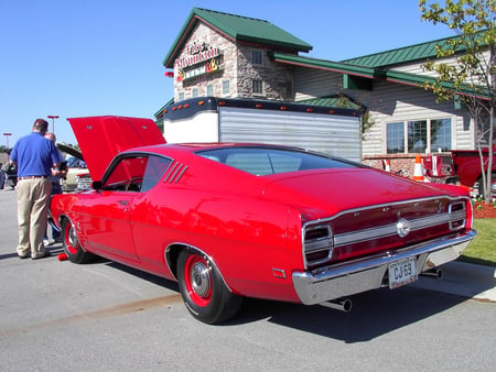 Red Torino - fastback, ford, car