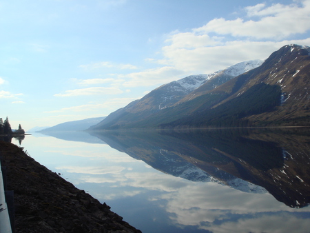 Reflections - Loch Lochy - sky, reflections, light, great glen, loch lochy, peaceful, scotland, lochaber