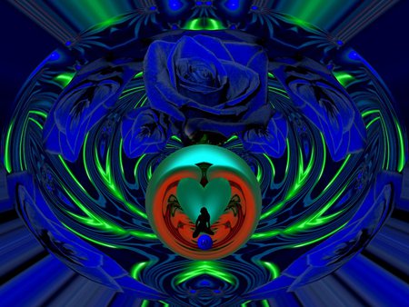 Serious Blue - fractal, eye candy, abstract