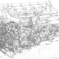 Ferrari F1 Engine Drawing