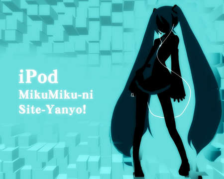 Hatsune Miku - anime, ipod, blue, hatsune miku, apple, vocaloids