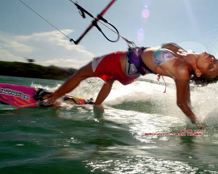 Kite Girl - kite, water, girl