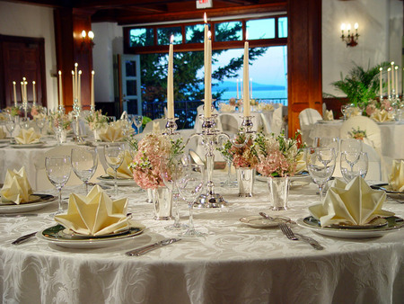 Wedding Table - dinner, setting, wedding, table, candles