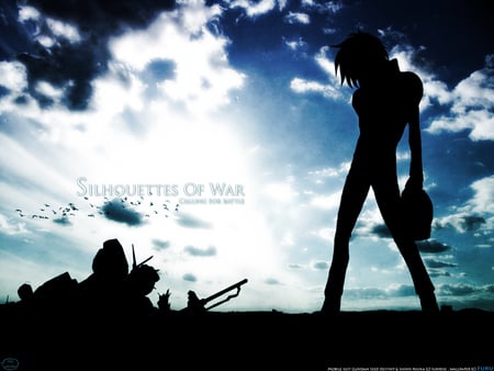 silhouette of war