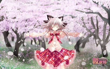 sakura garden - girl, anime