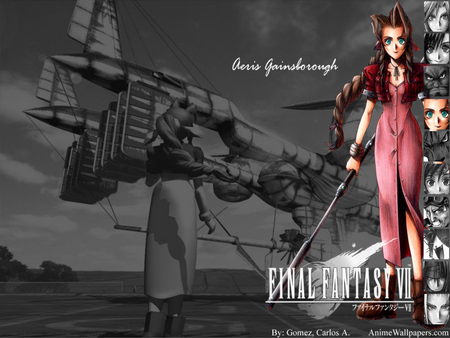 Final Fantasy VII Aerith - aerith, final fantasy vii, playstation