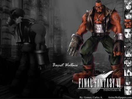 Final Fantasy VII Barret - barret, final fantasy vii, playstation