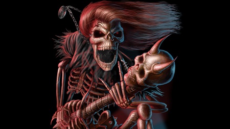 Dead Rock Star - skull, star, dead, band, rock