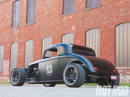 33 Hotrod - classic, black, custom rod, 1933