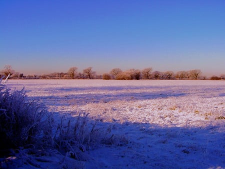 Blue sky - cold day, blue, sky