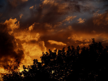 A good sunset - sky on fire, sunset