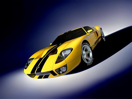 Ford GT 40 - car, black, 2010, new, yellow, sporty