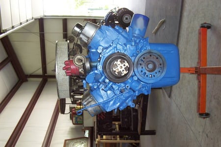 mustang engine - engine, blue