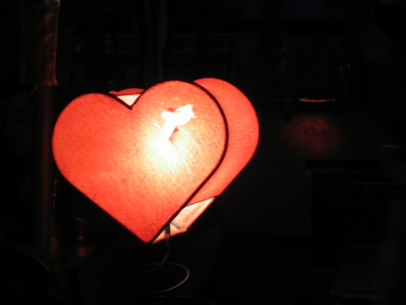 flame in the heart - night, love, heart, light