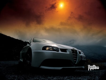 Alfa Romeo For Computer - sunsets, alfa, for, white, sunset, romeo, car, computer, auto