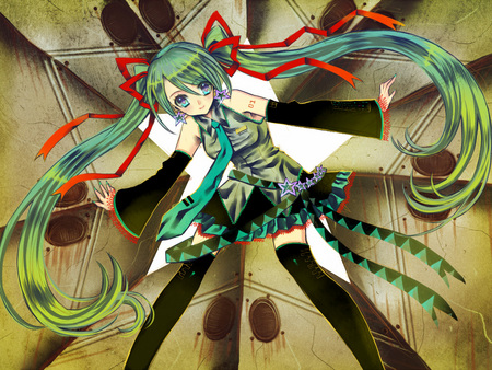 Hatsune Miku - hatsune miku, sexy, girl, twintails, blue eyes, long hair, blue hair, vocaloid, anime, cute