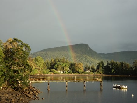 May rainbow - ocean, rainbows, nature