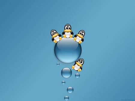 linux blue sit - style, penguin, system, technology, ball, computers, blue, theme, sit, linux