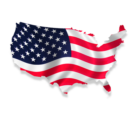 Usa Flag - white, united states, blue, red