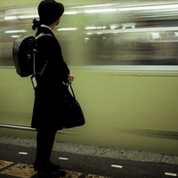 Waiting for the train