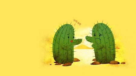 Hug Hug - cactus, hug