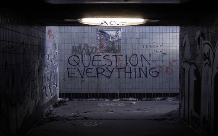 Question Everything - graffiti, wall