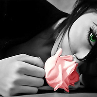 Green eyes rose